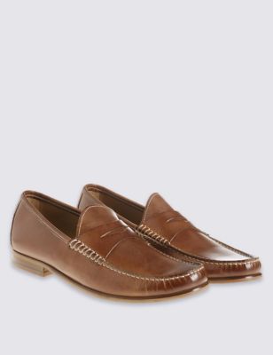 Leather Penny Slip-on Loafers